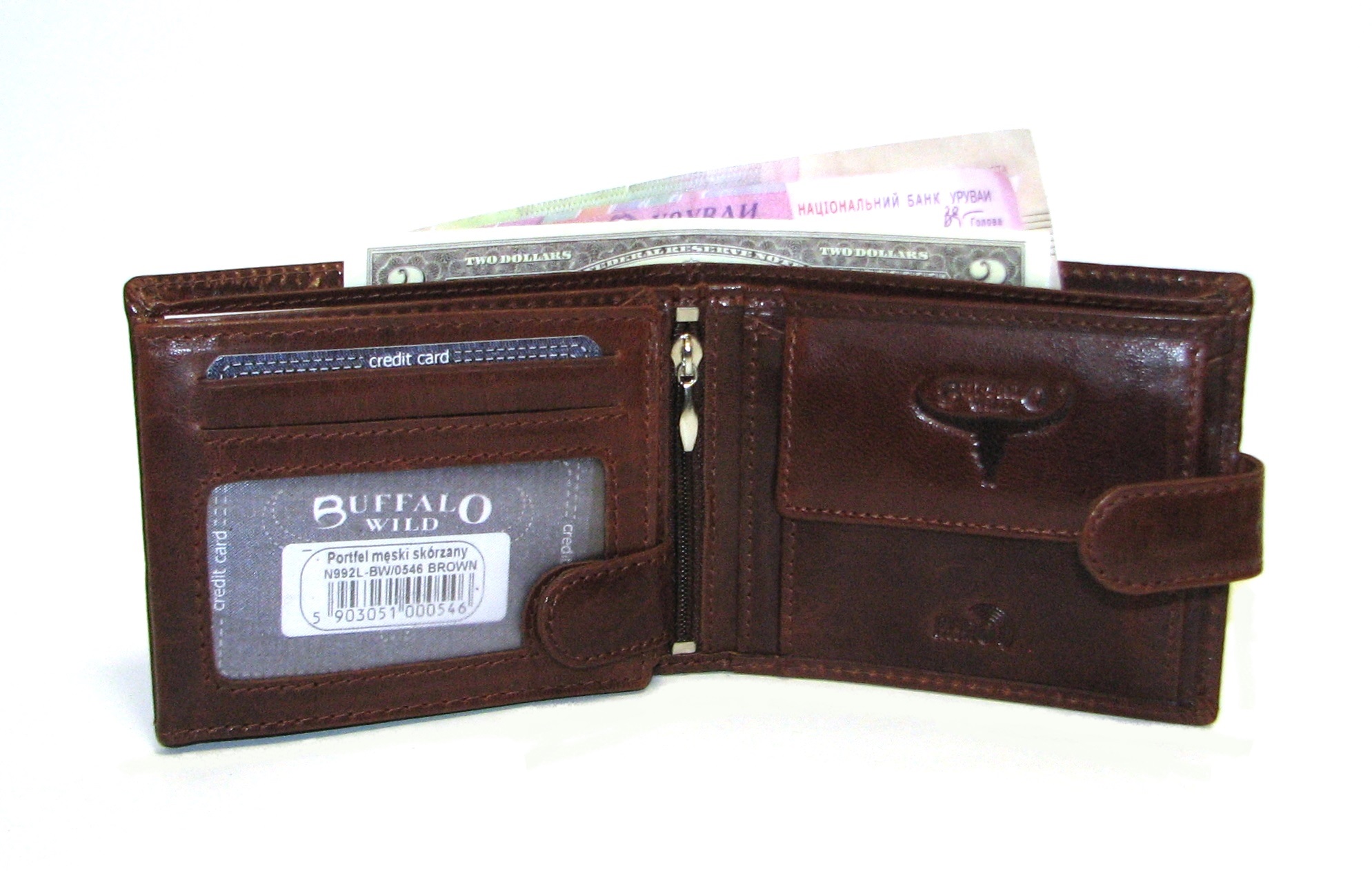 Кошелек мужской Buffalo Wild N992L-BW BROWN Кошелек мужской Buffalo Wild N992L-BW BROWN